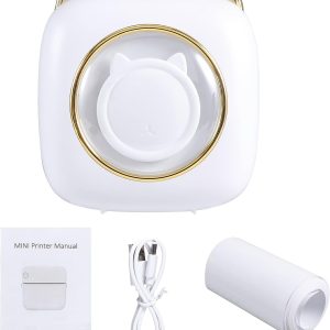 Mini impresora portátil, impresora térmica, carga usb.