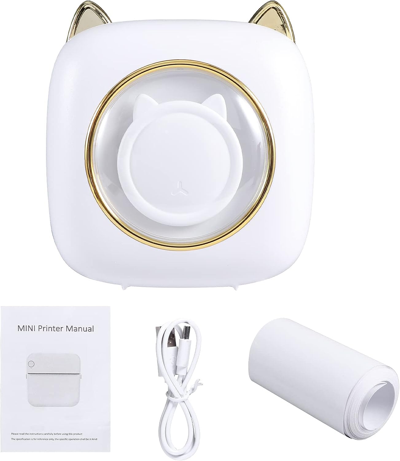 Mini impresora portátil, impresora térmica, carga usb.
